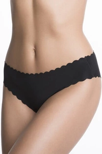 Julimex Dame Slip nathloser Schnitt musterlos Lingerie Shellie, Schwarz