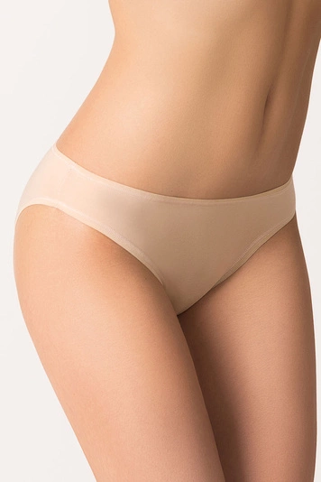 Vivisence Damen Slip Baumwolle Klebt am Körper Für Unsichtbaren Komfort 4003, beige