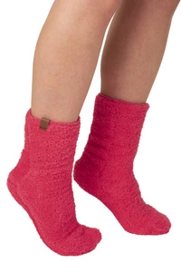 Vivisence Kuschelige Socken Für Damen Weiche Knöchelhoch Socken Bequeme Und Langlebige Warme Socken Perfekt Für Winterabende Und Als Geschenkidee, Himbeerfarbe