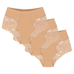 Wolbar Dame Slip 3er Pack Spitze Miederslip Shapewear Figurformende Sexy  WB184,