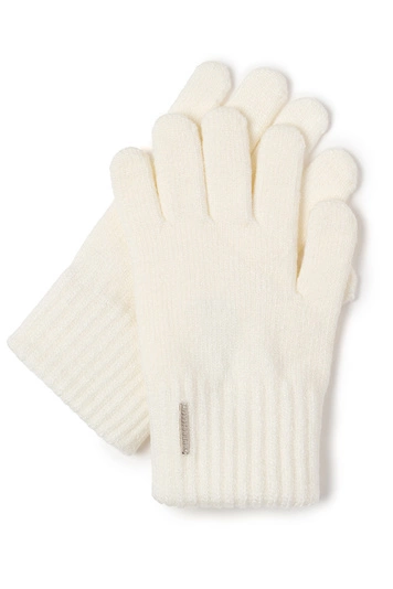 Vivisence Damen Handschuhe Winter Weichem und Warme Ideal für Kaltes Wetter 7202, weiß