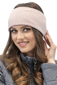 Vivisence Damen Stirnband Winter Geripptem Garn Perfekter Anpassung Optimalen 7092, puderrosa
