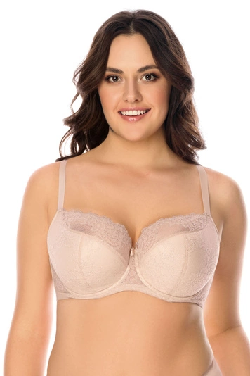 Vivisence BH Damen mit Bügel Große Brüste Starker Halt Bequemer Alltagsstil 1045, beige