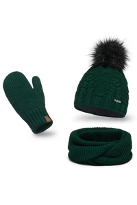 Pamami Dame Winterset Warm Gemustert Bommel 17549+14603+20680,