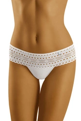 Wolbar Damen Slip Ajourspitze Unterwäsche Brazilian-Typ Diamond 3519, weiß