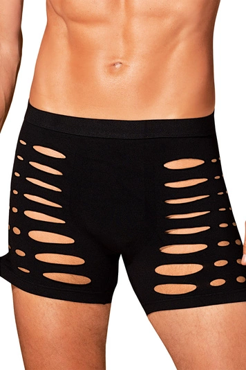 Obsessive Herren Boxershorts Bund Sexy Klassisch Musterlos Reizwäsche M104, Schwarz