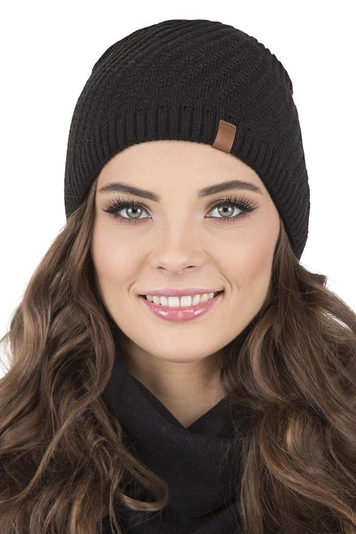 Vivisence Damen Mütze Winter Verlängertem Schnitt Wärmendem Garn Herbst 7017, schwarz