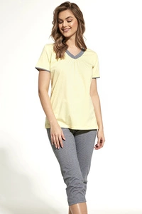 Cornette Damen Schlafanzug Nachtwäsche kurzarm Nachtwäsche 3/4 Hose 446/228 Sylvia,
