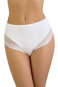 Vivisence Dame Slip Unterhose Spitze Bund Gummispitze Unterwäsche klassisch 4008, weiß