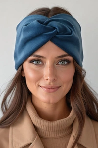 Vivisence Damen Stirnband Herbst Winter Gestrickt Mit Dekorativem Knoten Weich Und Warm Elastisch Kopfband Ideal Für Kühle Tage Modeaccessoire Outdoor Alltag, dunkel türkis