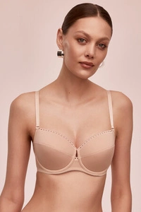 Alles Elena II U Bügel BH Dame Dessous gepolstert musterlos abnehmbar EU, Beige