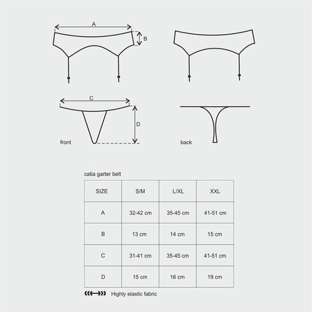 Obsessive Catia garter belt Strumpfgürtel