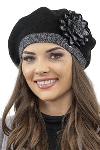 Vivisence Damen Baskenmütze Winter Herbst Warme Barette Warmem Mischung 7049, schwarz