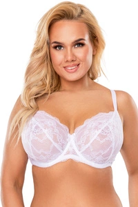 Vivisence Soft BH Damen Spitze Bügel Schleife Tüll Komfort Alltag 1052, weiß