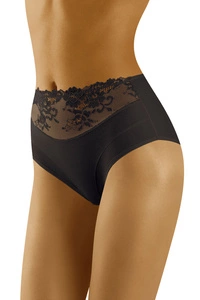 Wolbar Damen Slips Panties Höschen Hohe Taille Slips Hoher Taillenslip, Bauchkontrolle Spitzenhöschen Hohe Taille Unterhosen WB415, schwarz