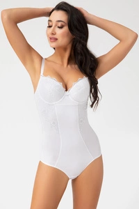 Gorsenia 184 Livia Body Damen Unterwäsche Dessous abnehmbar Bügel, weiß