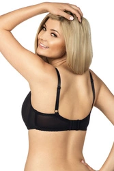 Lupoline Dame Soft-BH Top Träger musterlos Tüll Netz Träger Unterwäsche 131, Schwarz