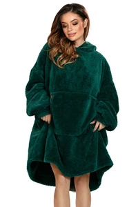 Vivisence Übergroße Hoodie Decke für Damen Decke Sweatshirt mit Fronttasche Verlängertem Komfortable Riesen-Hoodie Rücken und Kuscheligem Material für Winterabende,