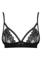 Obsessive Damen Hebe-BH Schale Spitze Wonderia BRA, Schwarz