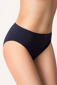 Vivisence Damen Slip Unterhosen Glatt Unterwäsche Ganztägiger Komfort 4002, dunkelblau
