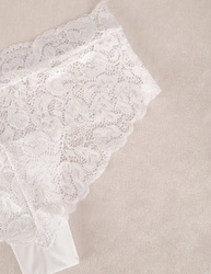 Wolbar Damen Shorts 3er Pack Spitze Pantys Slips Boxershorts Hipster Unterwäsche WB413, weiß