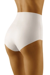 Wolbar Dame Slip Hoher Bund Shapewear Klassisch Nahtlos Unterhose WB441, weiß