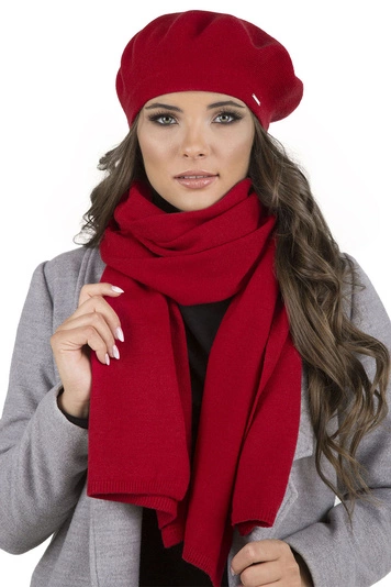 Vivisence Mütze Schal Set Klassisch Form Wärme Und Stil An Wintertagen 7005, rot
