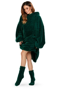 Vivisence Übergroße Hoodie Decke Mit Warme Socken Kuscheliges Set Für Damen Komfortable Riesen-Hoodie Weiches Material Perfekt Für Wintertage Und Als Geschenk,