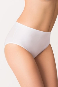 Vivisence Damen Slip Baumwolle Hohem Bund Komfort und Bequemlichkeit 4001, weiß