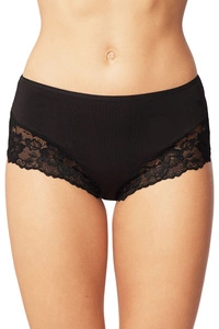 Vivisence Dame Slip Unterhose Spitze Bund Gummispitze Unterwäsche klassisch 4008, schwarz