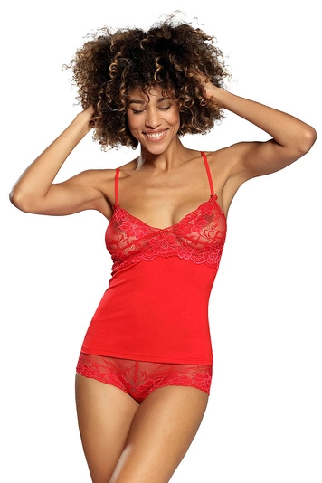 Dkaren Dame Schlafanzug Pyjama Set 2-teilig Spitze Shorts Wiktoria, 