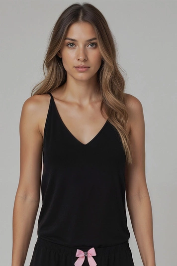 Vivisence Damen Pyjama Oberteil Viskose mit Trägern Perfekt Für Nacht 2200, 