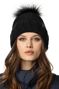 Vivisence Damen Bommelmütze Winter Fleecefutter Bommel Perfekte Passform 70103,