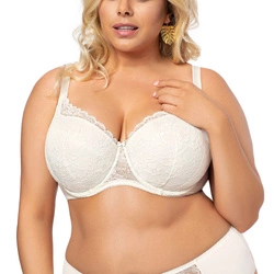 Gorsenia Damen Bügel BH leicht gepolstert große Größen K483 Peony, Beige