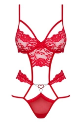 Obsessive 829-TED-3 Dame Body ausgeschnitten Spitze , Rot