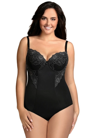 Vivisence Dame Body Schalen Träger Unterwäsche 6001, schwarz